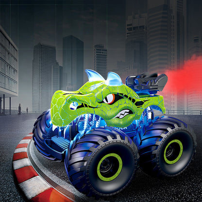 2.4G Remote Control Dinosaur Spray Off Road Truck - Green