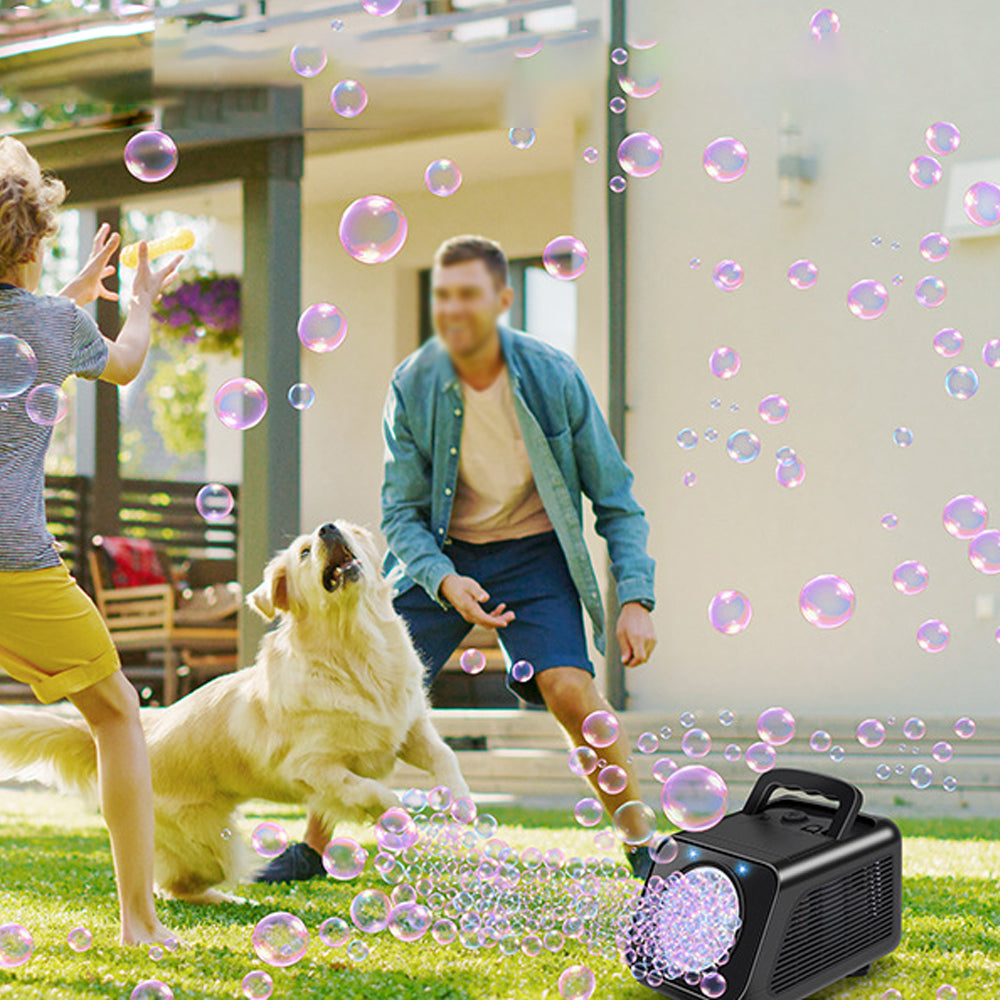 20 Hole Stage Bubble Machine for Parties - Black