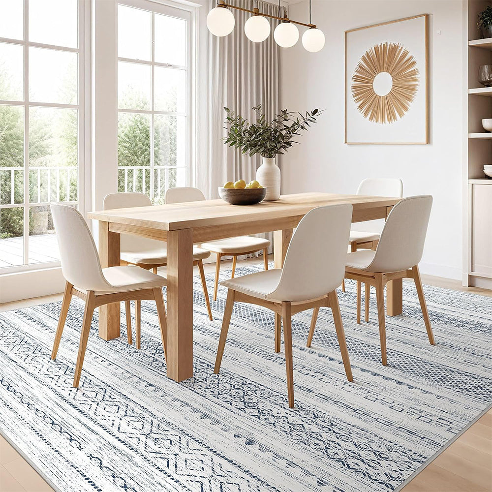 Bohemian Rug Crystal Velvet Machine -Blue