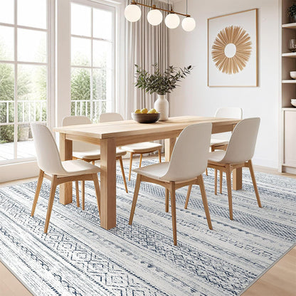 Bohemian Rug Crystal Velvet Machine -Blue