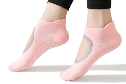 4 Piece Non Slip Pilates Socks for Yoga Barre