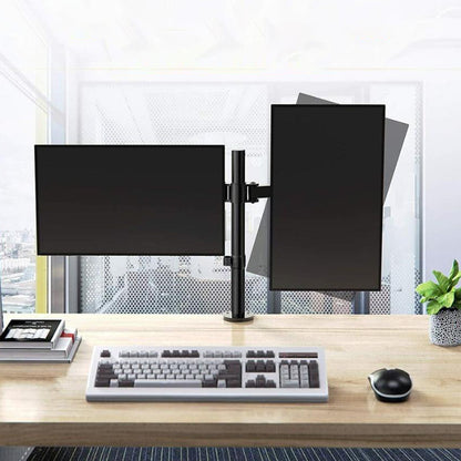 Monitor Bracket Arm Desk Mount for Two 14-26 Inches Monitor Screens