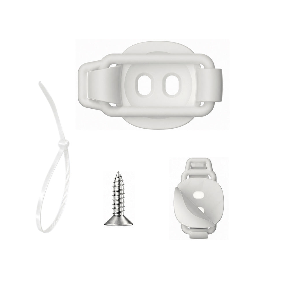 10 Piece Cable Clips Cord Organizer 10 Pack Adhesive Screw Zip Tie Mount Holder - White