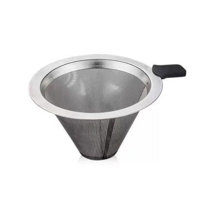 Pour Over Coffee Maker Borosilicate Glass Carafe with Reusable Stainless Steel Filter-400ml