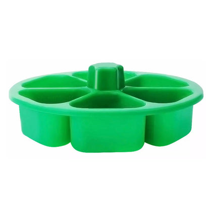 6-Hole Onigiri Mold Triangle Rice Ball Mold Bento Press Maker Mold with Lid Kitchen Tool Green