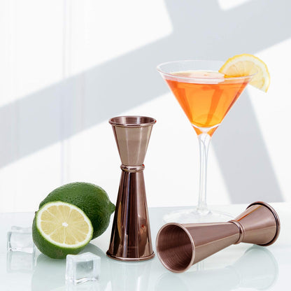 Stainless Steel Double Jigger Cocktail Bar Measuring Cup - Rose Gold
