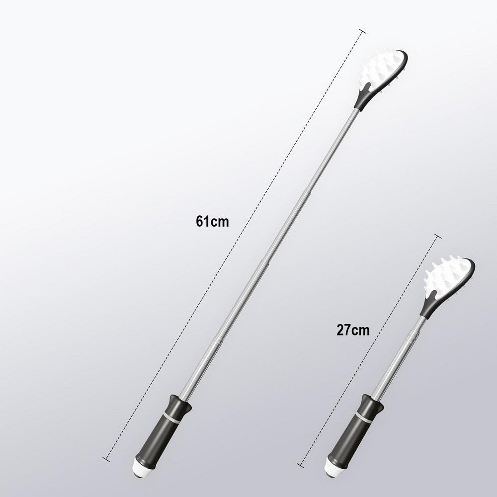 Extendable Back Scratcher Telescopic Itch Reliever for Back Neck and Feet-Black