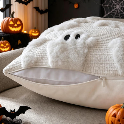 2 Pieces Halloween Ghost Pillow Covers Plush Cushion Covers