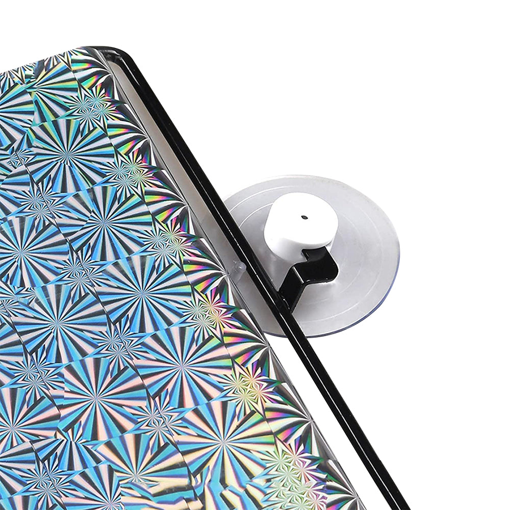 2pcs Car Window Shade Retractable Roller Blinds Sunshade Blackout Curtains with Suction Cups -Silver