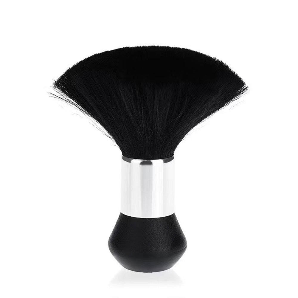 Soft Hair Sweeper Brush with Storage Case Neck Duster Brush - Silver