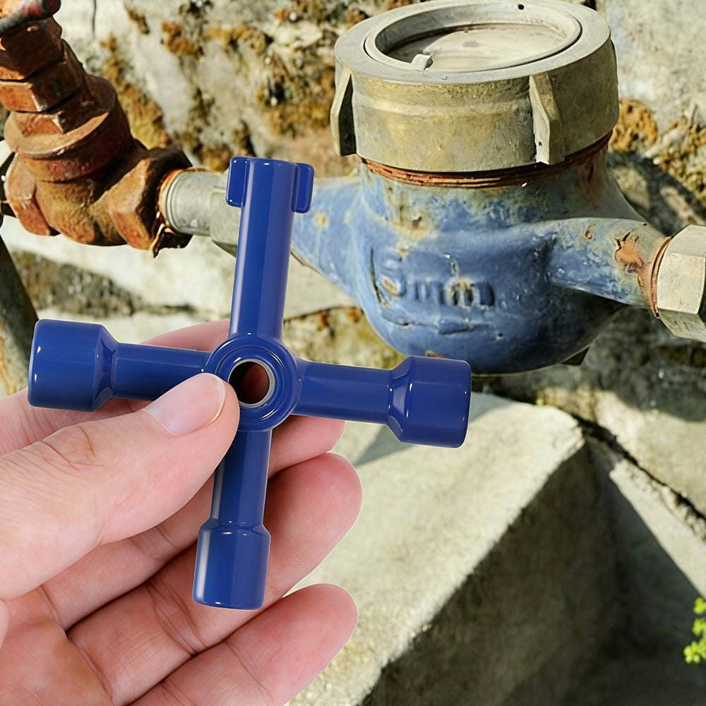 Multi-Functional Electrical Switchboards Key Lock Tools Security Switch Key Wrench-Blue