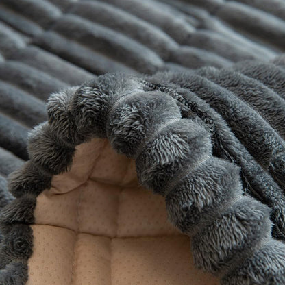 Couch Cover for Dogs Washable Fuzzy Pet Couch Cushion-Dark Grey