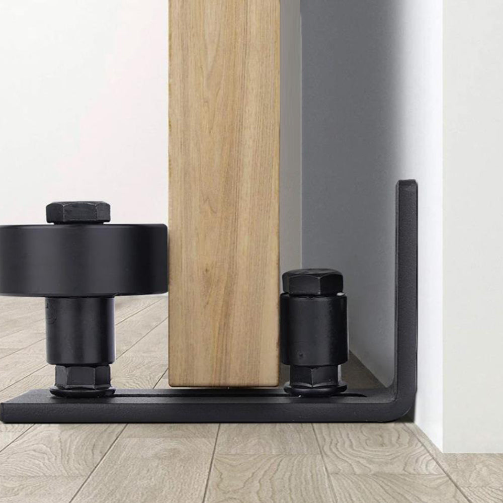 1X 8-Setting Ways Barn Door Floor Guide Adjustable Sliding Guide Flush Wall Mounted Stay Rollers