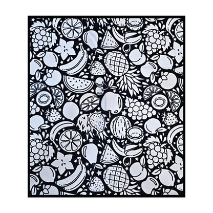 DIY Coloring Blanket Washable Reusable Coloring Mat for Adults - Fruit