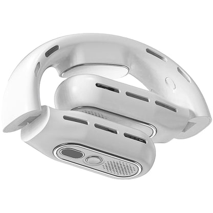 Portable Bladeless Neck Fan Foldable Hands Free Air Cooling Fan Rechargeable White