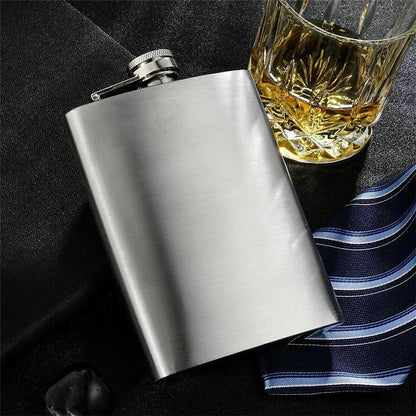 Stainless Steel Hip Flask Portable Leak Resistant Pocket Liquor Bottle