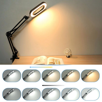 15X Magnification Desk Lamp Long Arm Folding Magnifying Lamp