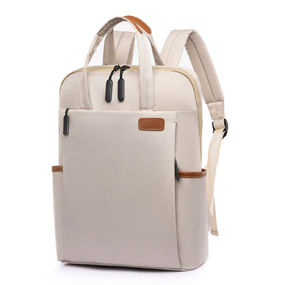 Travel Laptop Backpack Casual Rucksack Shoulder Bag for Work School Beige