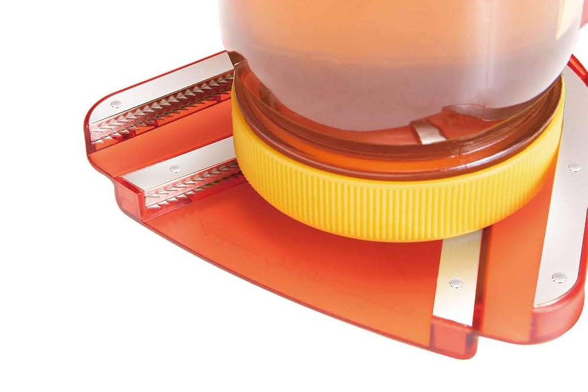 2Pcs Kitchen Can Opener Dual-Layer Adjustable Jar Opener Bottle Opener for Various Lids -Red