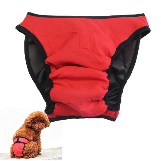 Reusable Dog Diapers Cotton Washable Doggie Diapers-Red