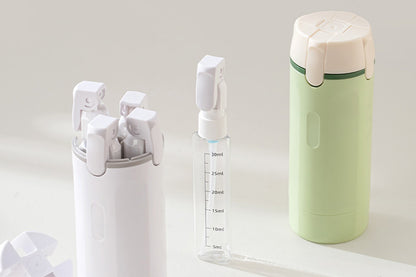 4 in 1 Travel Dispenser with 30ml Travel Bottles - Green