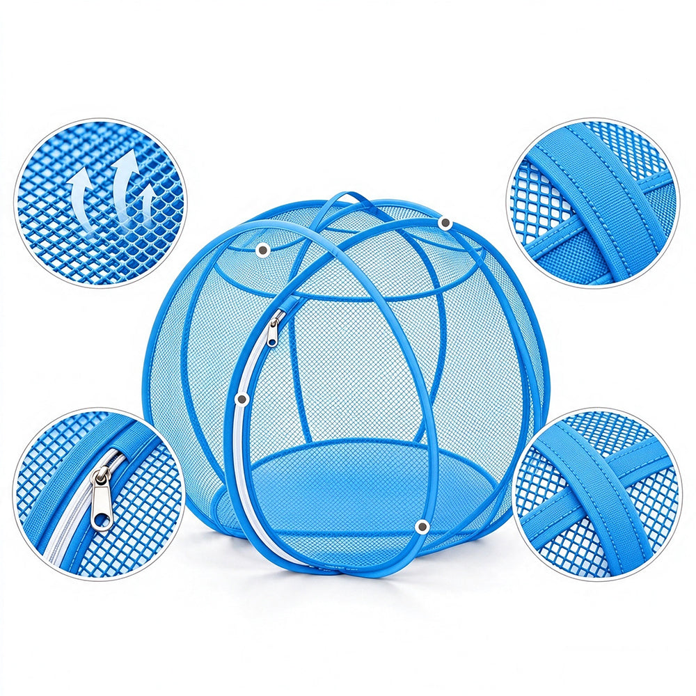 Cat Hamster Ball for Outside Rolling Cat Enclosure Pop Up Playpen - Blue