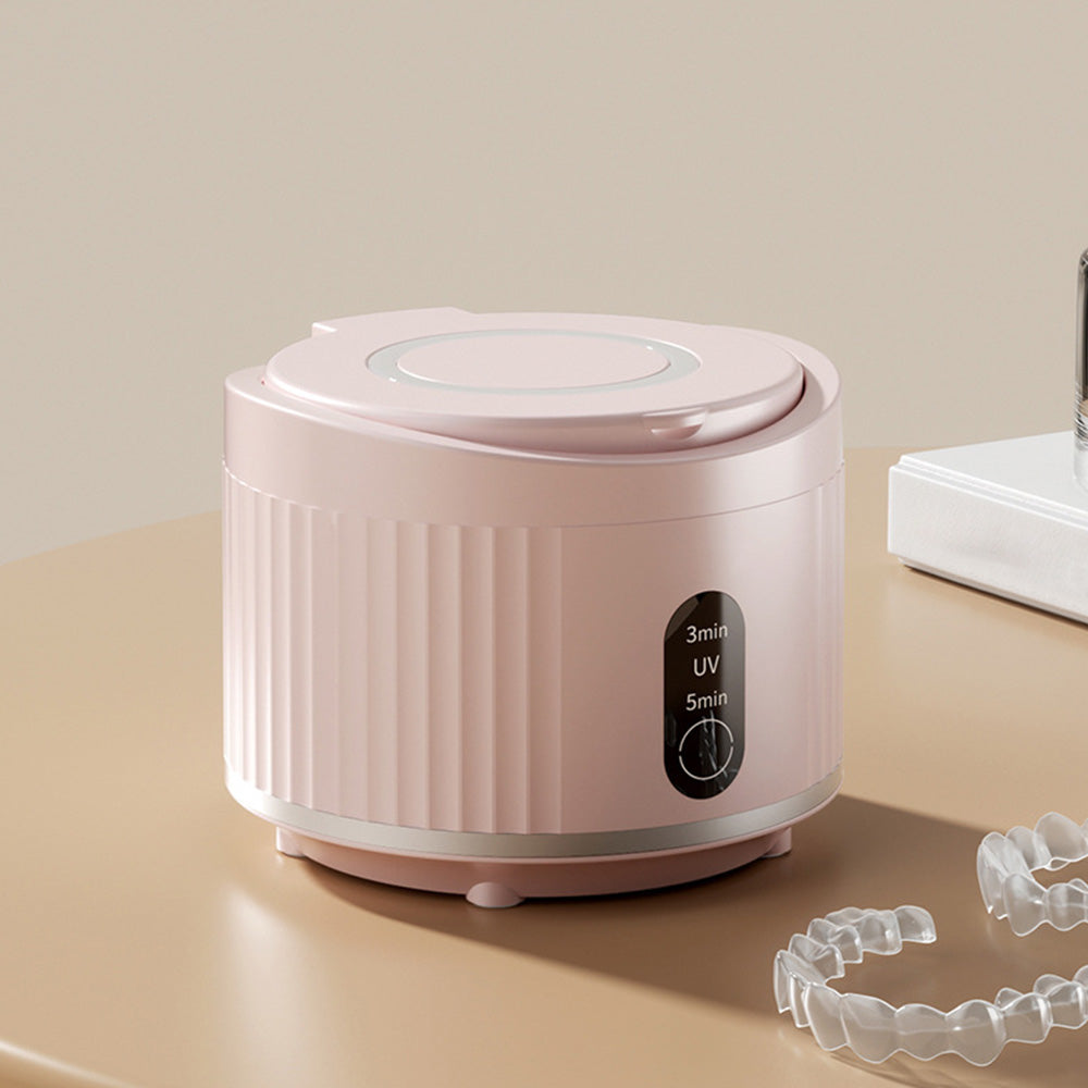 Ultrasonic Retainer Cleaner for Dentures Jewelry - Pink