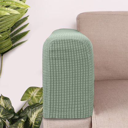 2PCS Universal Chair Arm Protector Covers Armchair Slipcovers Furniture Protector-Light Green