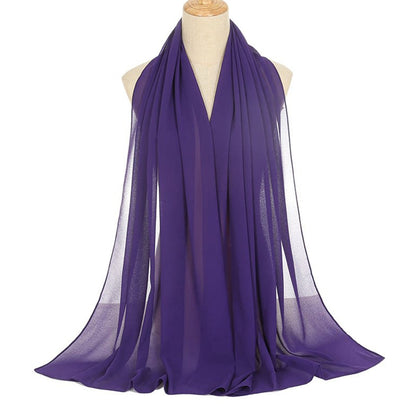 Chiffon Evening Dress Shawl for Weddings Parties - Purple