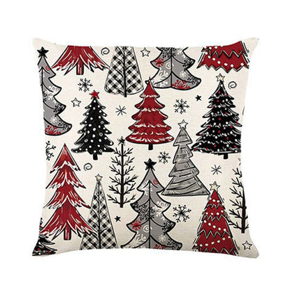 Set of 4 Christmas Pillow Covers Decorative Throw Covers for Sofa Home Decor Style 3
