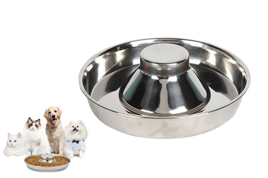 Stainless Steel Pet Feeder Bowl Dog Slow Food Bowl