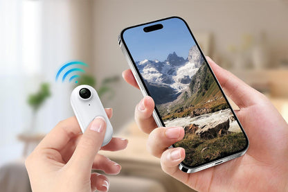 Mini Thumb Action Camera Portable Wearable Camera with Clip White