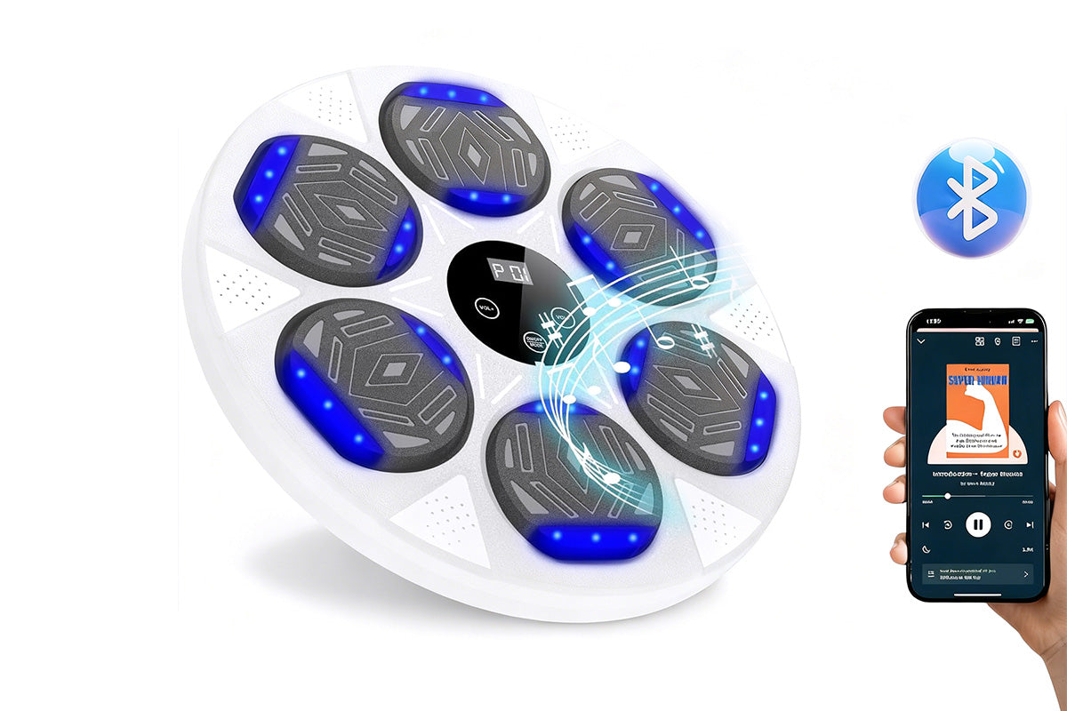 Electric Music Boxing Machine Bluetooth Boxing Training Wall Mount Machine-White