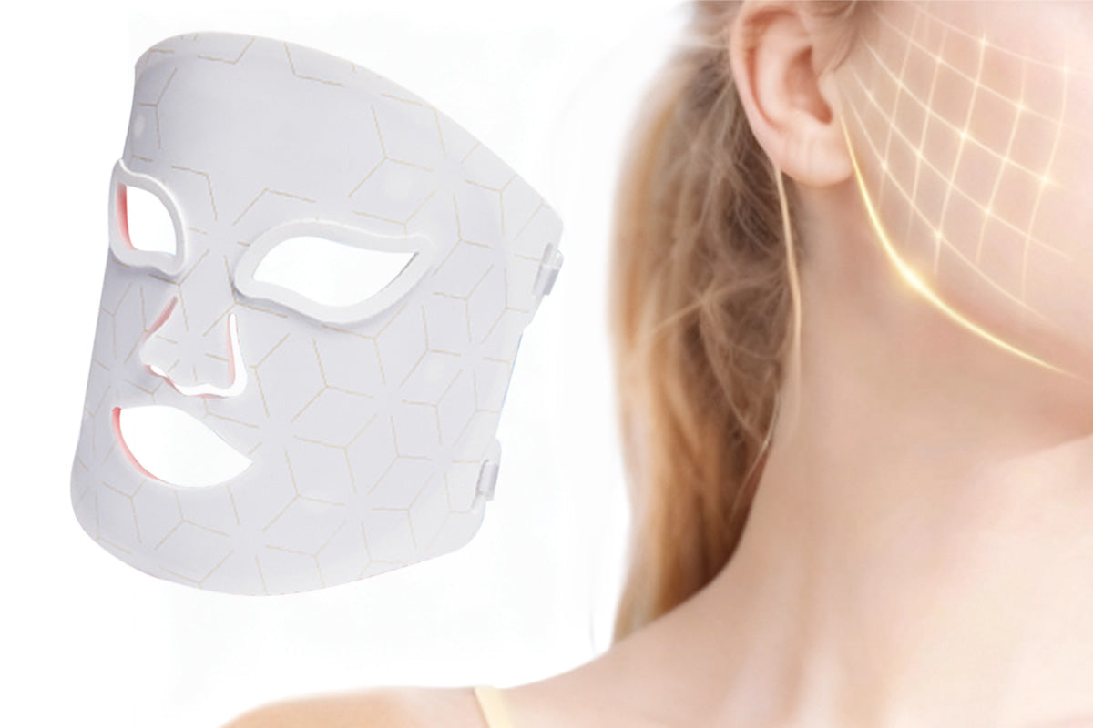 Red Light Therapy for Face with Remote Red Light Mask at Home-White