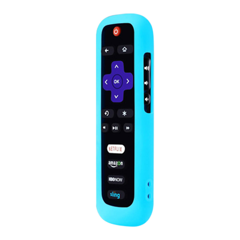 2 Pack Glow in The Dark Silicone Case Cover for Roku TV Remote -Blue