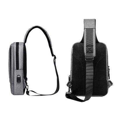 Chest Bag Messenger Bag Sling Bag Crossbody Shoulder Bag Travel Work Satchel Bag Gray