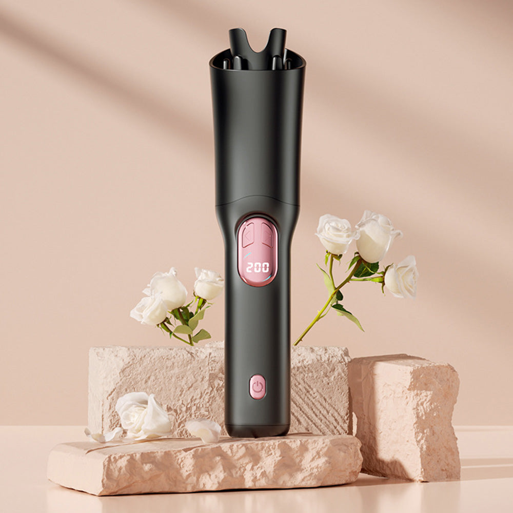 Automatic Curling Iron with 3 Temperatures Curling Iron 2-Way Rotation for Hair Styling Black
