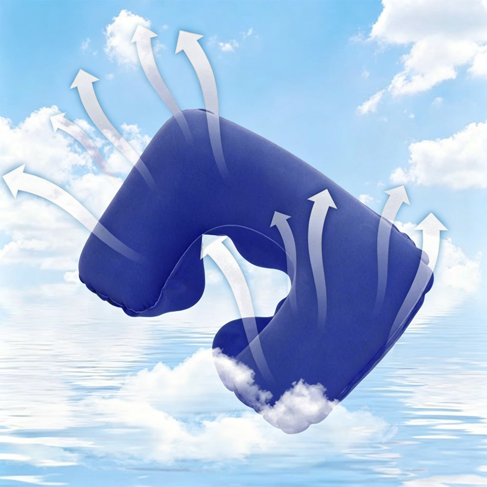2 Pack Inflatable Travel Neck Pillow-Royal Blue
