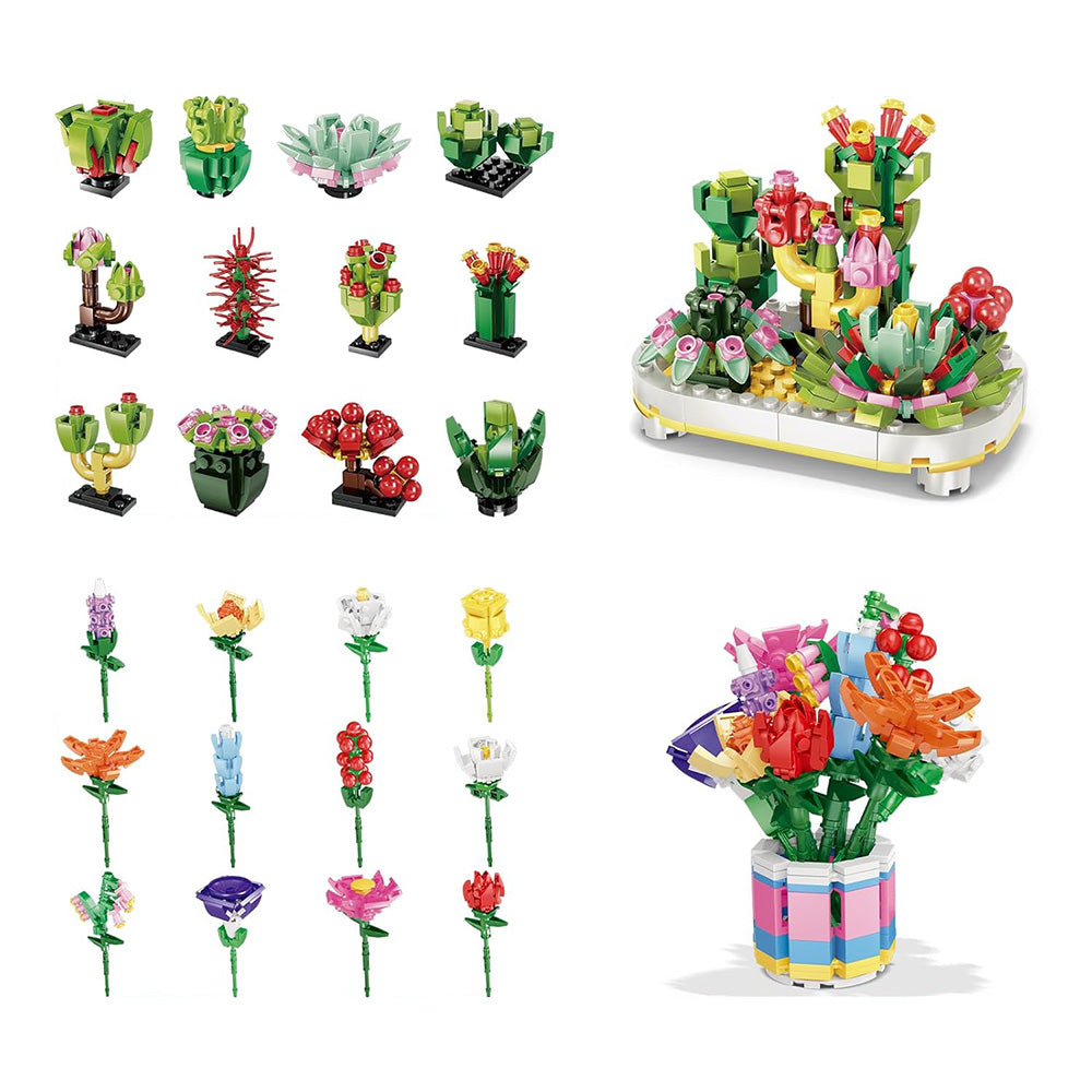 24 Days Surprise Botanical Building Blocks Advent Calendar Christmas Countdown Calendar Box Style 2