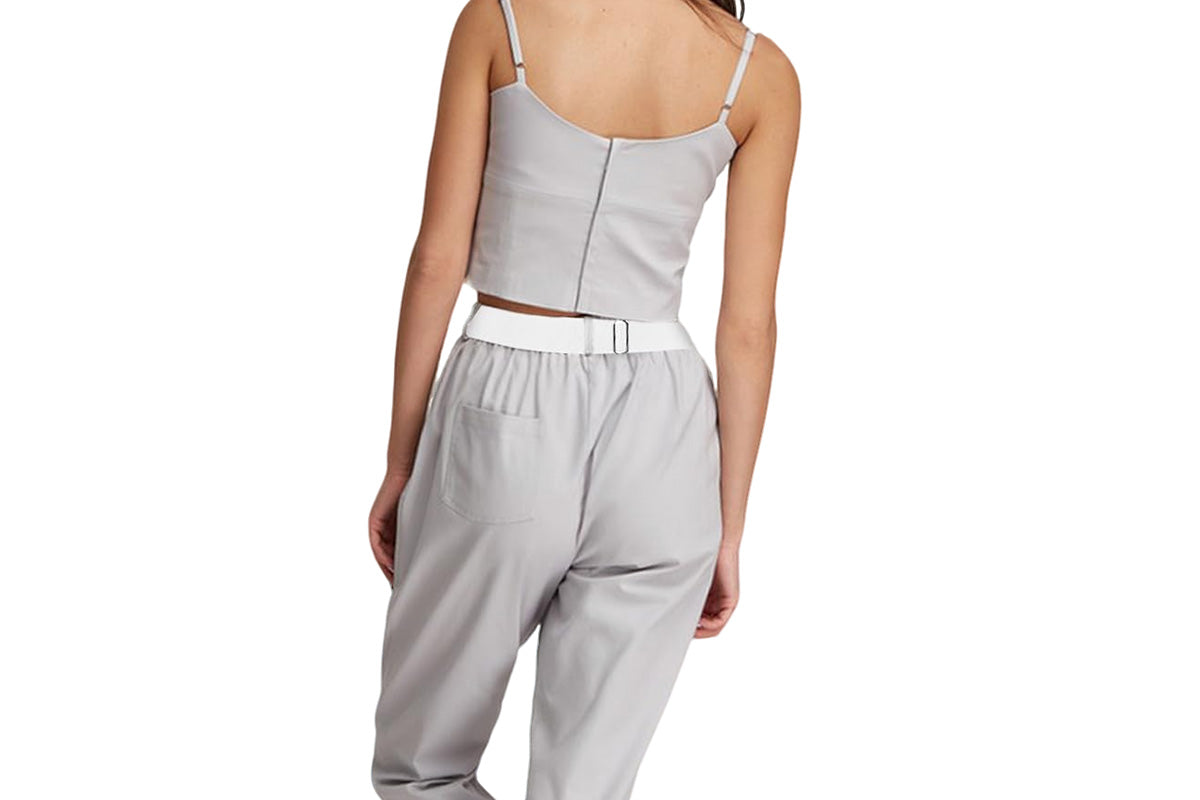 2Pcs Women Adjustable Stretch Belt Invisible Elastic Waistband for Pants Jeans Dresses-White