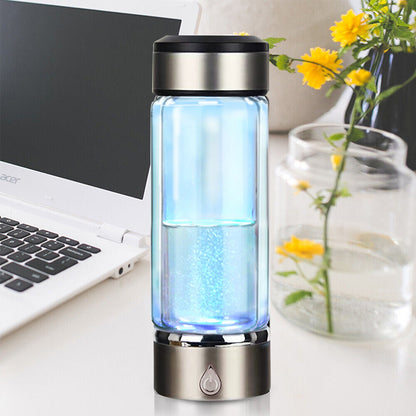 380ml Portable Hydrogen Rich Water Maker Ionizer Generator Double-Wall Bottle Cup