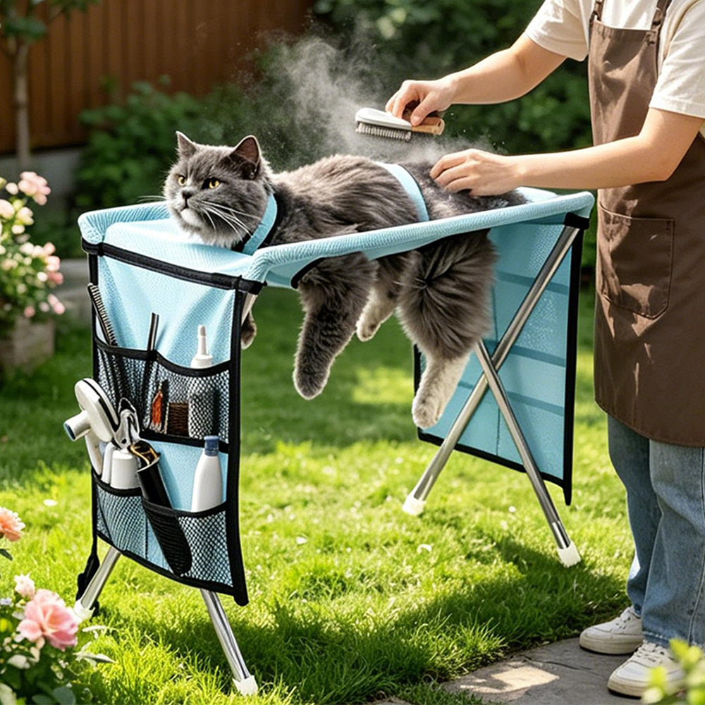 Pet Grooming Hammock Bed Dog Nail Cutting Hammock - Blue