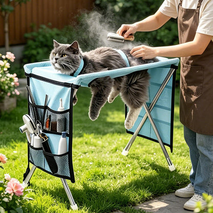 Pet Grooming Hammock Bed Dog Nail Cutting Hammock - Blue