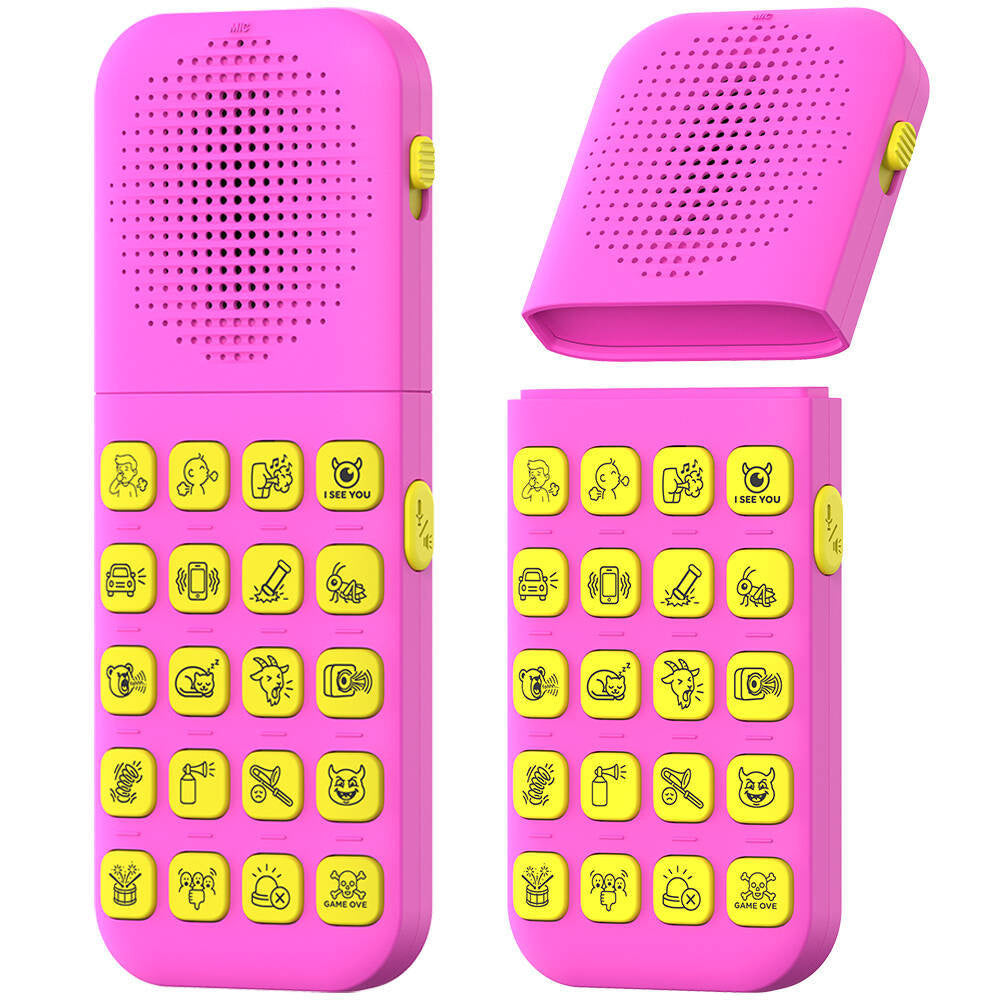 20 Sound Effect DIY Recording Prank Toy with Remote for Boys and Girls - Pink
