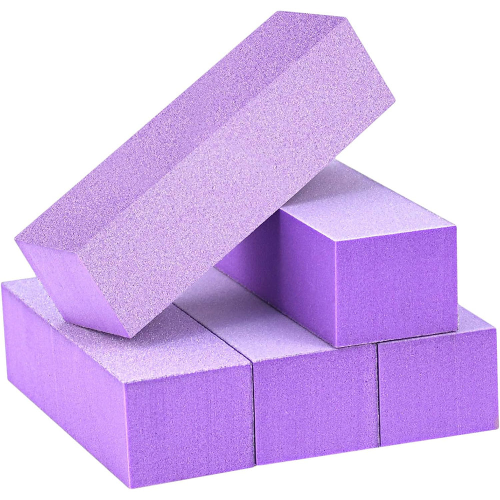10Pcs 150 Grit Nail Buffer Blocks for Acrylic and Gel Nails-Purple