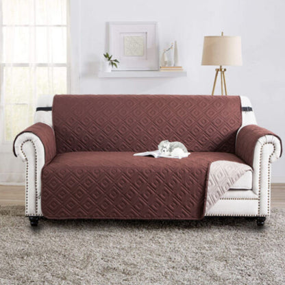 Reversible Sofa Slipcover Water Resistant Sofa Cover Couch Covers Furniture Protector Brown