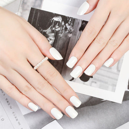 Set of 72Pcs Press On Nails Solid Color Self-Adhesive Fake Nails Style 1