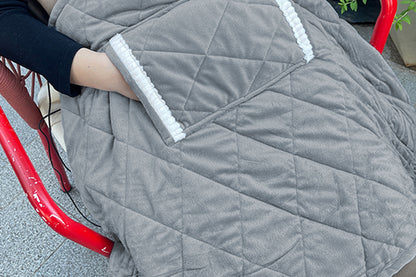 2Pcs USB Heating Pad Portable 5V Heated Travel Blanket Pads For Car Airplane-Grey And Pink
