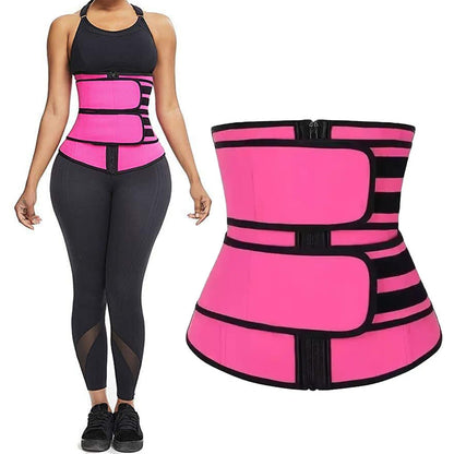 Sweat Waist Trainer for Women ¨C Sauna Sweat Belt Slim Body Shaper Corset Magenta