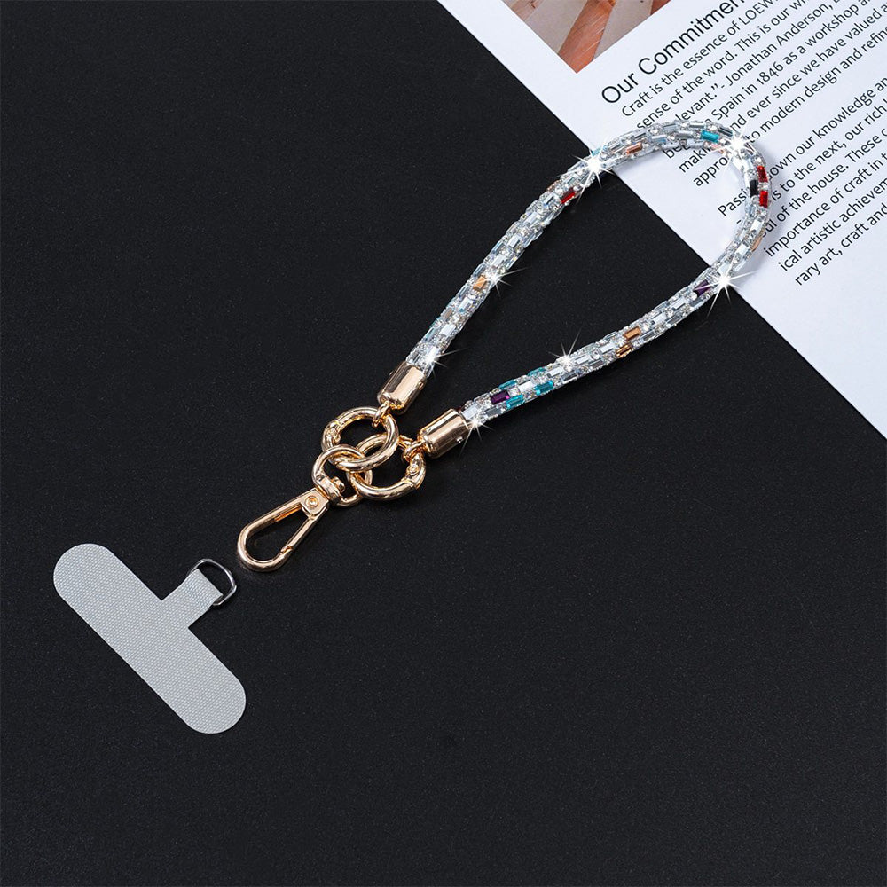 Crossbody Phone Lanyard with Wrist Strap and Locking Clips - Mixed Color